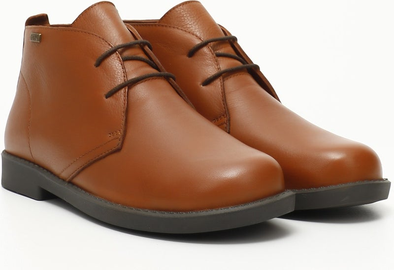 GÖNDERİ Gön Genuine Leather Wide Toe Lord Mold Rubber Sole Lace-Up Women's Boots 51423  - Image 2