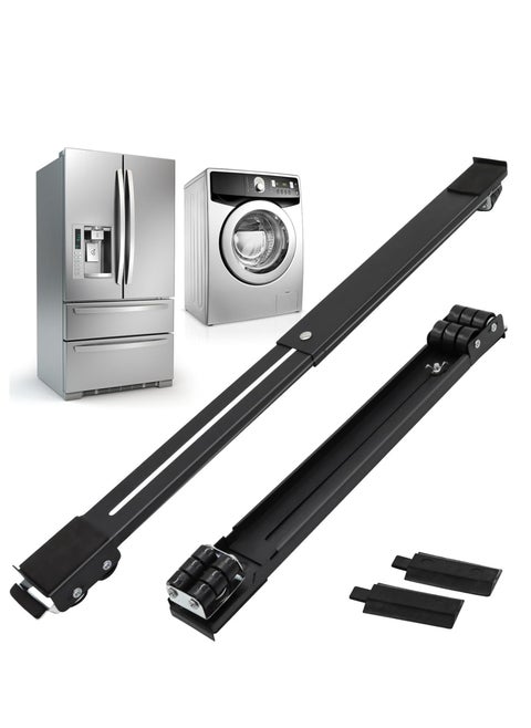 Universal Extendable Furniture Appliance Rollers with 24 Rollers  Brakes – Heavy-Duty Mover Tools for Washing Machines, Refrigerators, Dryers, 600 lb Capacity, Strong Base, Bearing Support
