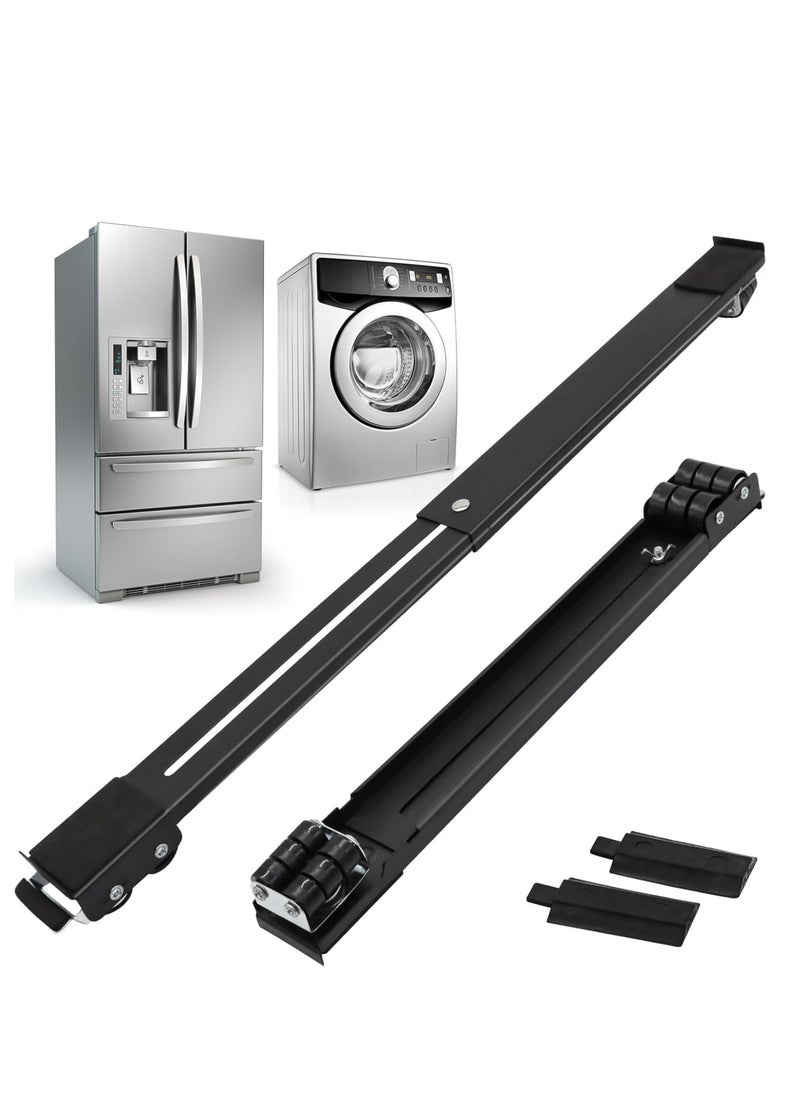 ماركة غير محددة - Universal Extendable Furniture Appliance Rollers with 24 Rollers  Brakes – Heavy-Duty Mover Tools for Washing Machines, Refrigerators, Dryers, 600 lb Capacity, Strong Base, Bearing Support - Image 1