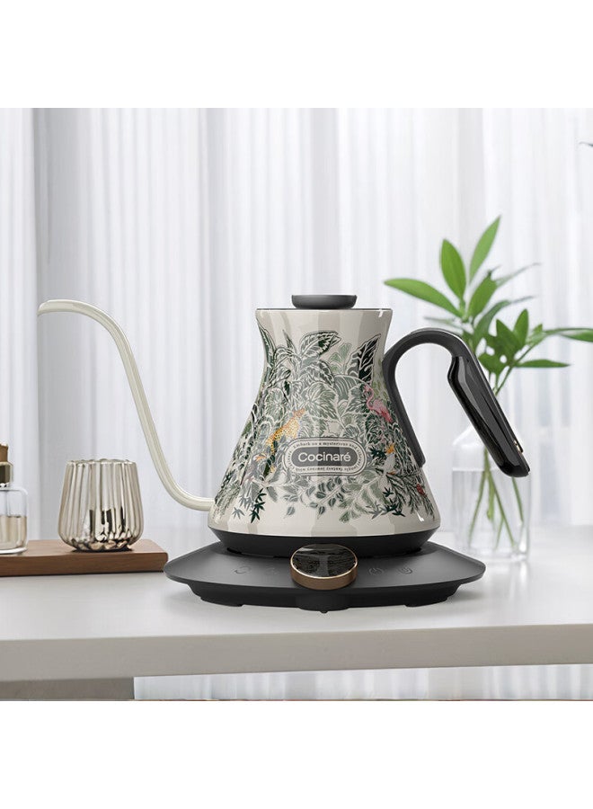 الكوكيناري Cocinare غلاية صب القهوة، غلاية C، غلاية التحكم في درجة حرارة القهوة، غلاية كهربائية، غلاية ماء، غلاية صب القهوة M6 Pro، سر الغابة 0.6l، هدية عيد الحب Qixi - Image 5