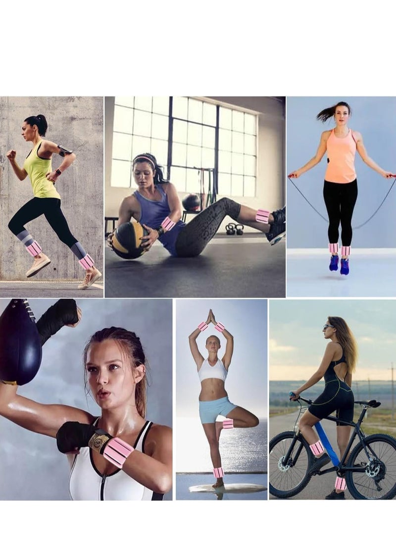 رات سو قطعتان من الأوزان القابلة للتعديل للمعصم والكاحل لممارسة الرياضة والجري واليوغا والمشي - Image 4