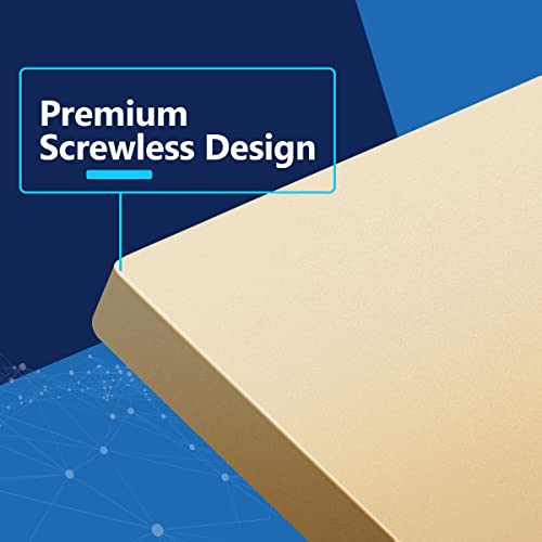 LIDER Double Blank Wall Plate Temperature and Impact Resistant Screwless Design Modern Upgrade Midsize 2Gang 488 x 492 UL Listed Thermoplastic Matte Gold 10Pack - Image 3