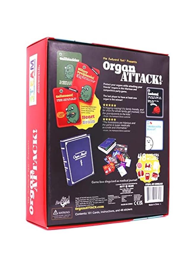 Organ Attack! Card Game, A Family Fun Game for Kids and Adults - Funny Playing Cards for Game Nights with Family of Kids and Teens - Image 2