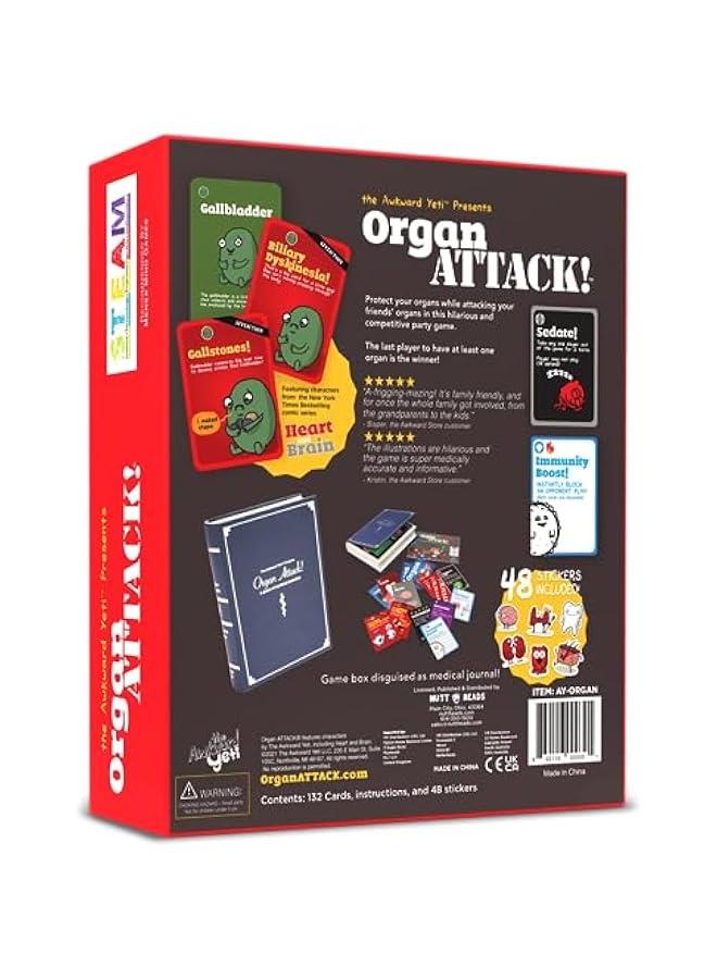 Organ Attack! Card Game, A Family Fun Game for Kids and Adults - Funny Playing Cards for Game Nights with Family of Kids and Teens - Image 5