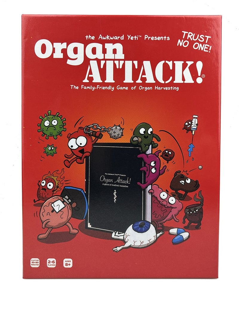 Organ Attack! Card Game, A Family Fun Game for Kids and Adults - Funny Playing Cards for Game Nights with Family of Kids and Teens - Image 1