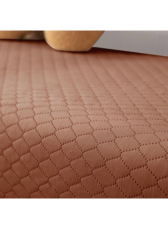 HOKIPO Polyester Quilted Sofa Cover Mats For L Shape And 1/2/3 Seater Sofa. Make Your Own Sofa Cover Set, Mat Length 90(D) X 150(L) Cm, Brown (In-721-Br) - Image 3