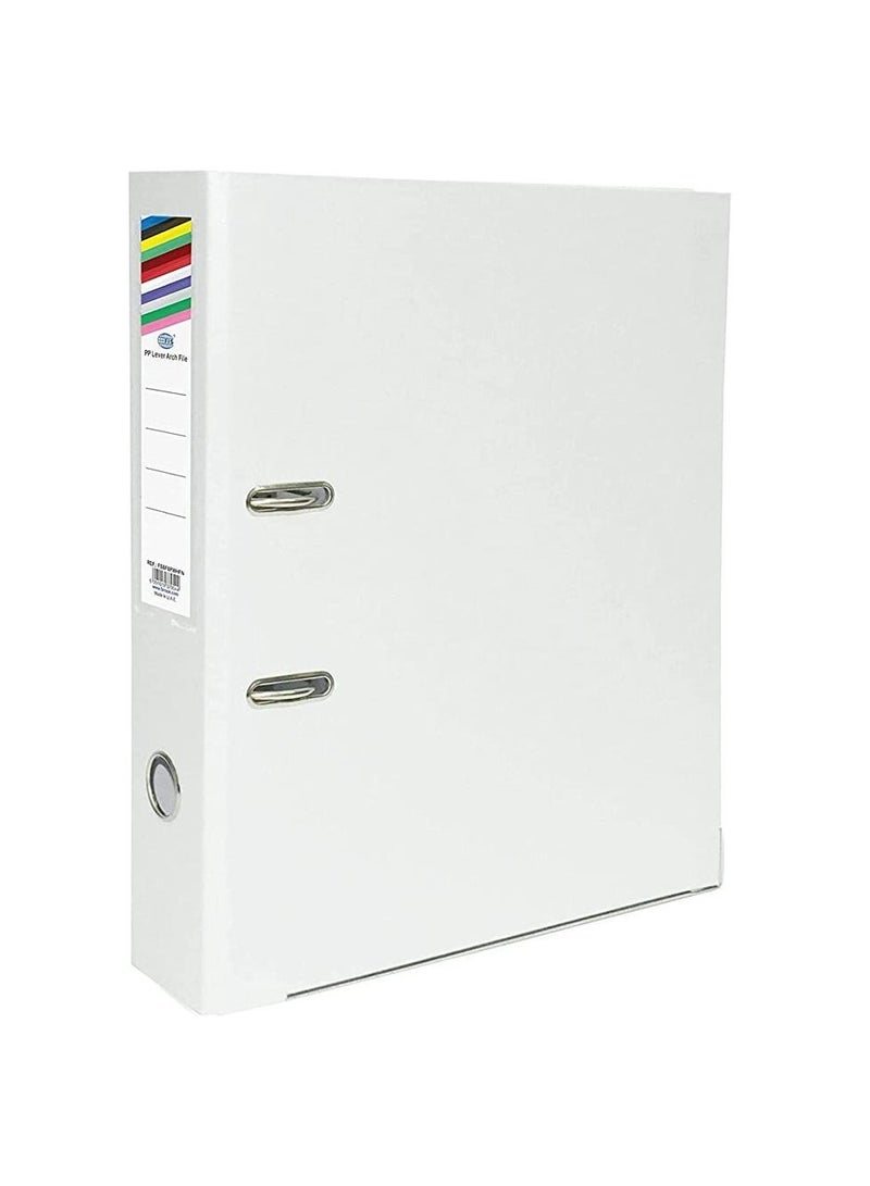 FIS مجموعة FIS مكونة من 24 قطعة من مجلدات الملفات ذات القفل الثابت باللون الأبيض - Image 2