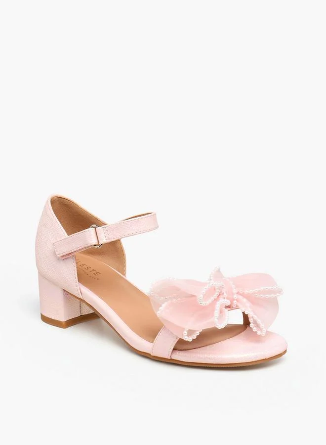 Celeste Girls Block Heel Ankle Strap Sandals