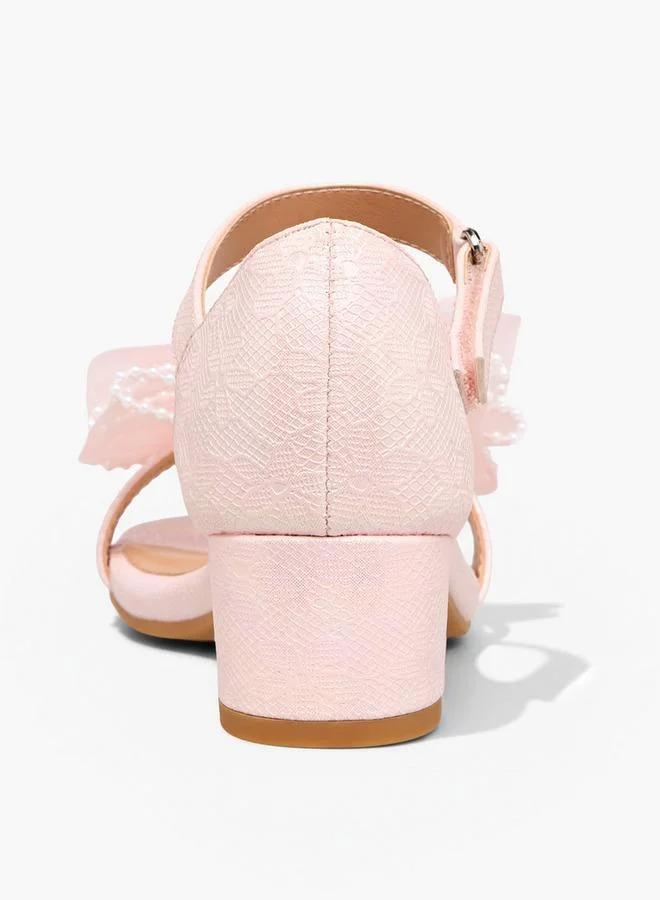 Celeste PINK Girls Block Heel Ankle Strap Sandals for Women | Best Price UAE