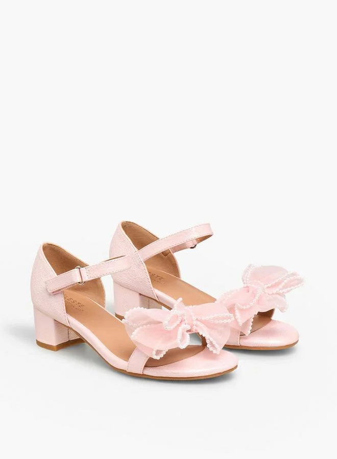 Celeste Girls Block Heel Ankle Strap Sandals