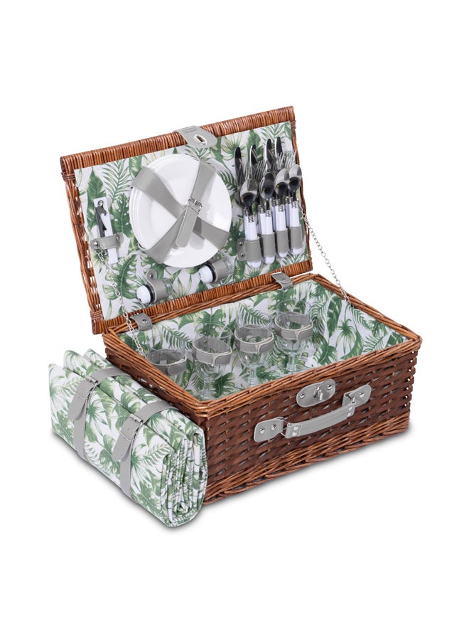 AL SANIDI Wicker picnic bag,Tea and Coffee bag  - Image 1