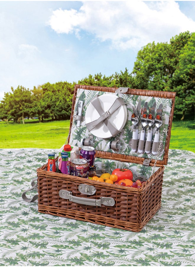 AL SANIDI Wicker picnic bag,Tea and Coffee bag  - Image 2