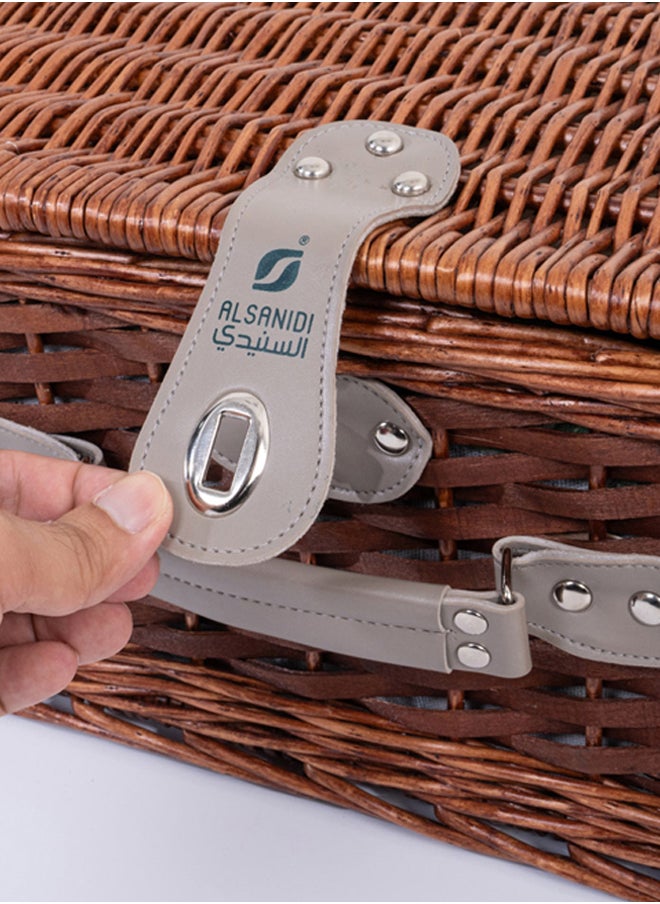 AL SANIDI Wicker picnic bag,Tea and Coffee bag  - Image 3