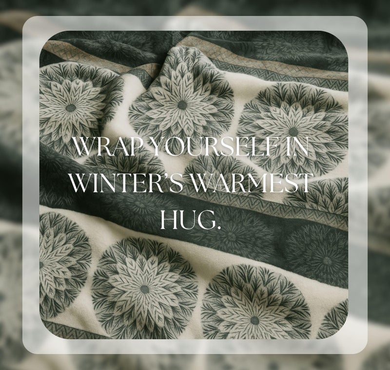 VAS COLLECTIONS 3 Layered Winter Quilt/Rajai 600 GSM | Heavy Thick & Fluffy Comforter for Double Bed | Ultra Warm Blanket for Extreme Cold | Quilted Floral Green & White (3 Kg) - Image 2