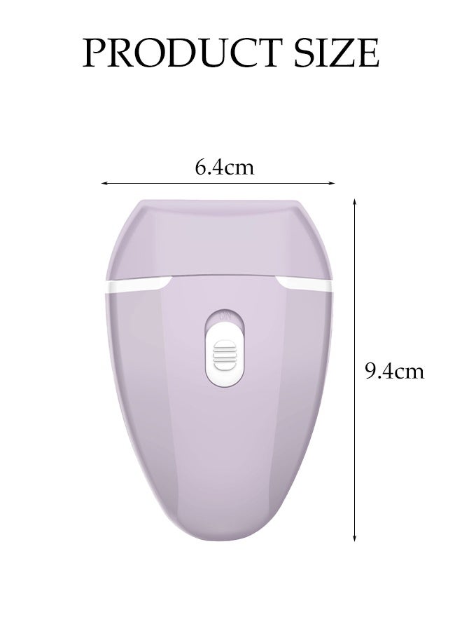 DUNISO Women's Electric Shaver, Painless 2-In-1 Wet And Dry Shaver, Portable Waterproof Bikini Trimmer, Washable Head, Removes Leg, Underarm, Armpit, Facial Hair, Purple - Image 3