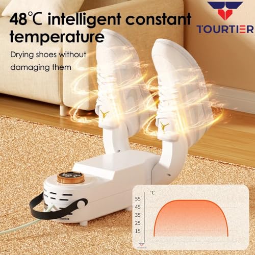 TOURTIER Multifunctional Foldable Shoe Dryer, Instant Heating Shoes Warmer Intelligent Disinfection Deodorizing Shoe Dryer Suitable for All Kinds of Shoes - Image 5