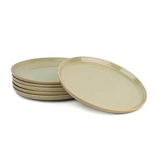 Shay Ceramic Dinner Plates Set, 6 Pieces, Pista | Ceramic Plates Set | Glossy Finish Plate Set | Dinner Plates Ceramic | Set of 6 Plates for Dinner (Dinner Plates, Pista) - Image 4