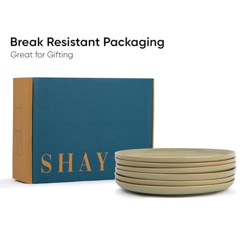 Shay Ceramic Dinner Plates Set, 6 Pieces, Pista | Ceramic Plates Set | Glossy Finish Plate Set | Dinner Plates Ceramic | Set of 6 Plates for Dinner (Dinner Plates, Pista) - Image 5