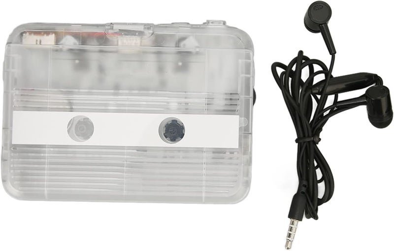 Pomya Cassettes Tape to MP3 CD Converter, Portable Cassette Players with Auto Reverse, 3.5 Mm AUX Jack and Headphones for Laptop PC, Retro Compact Tape Player - Image 4