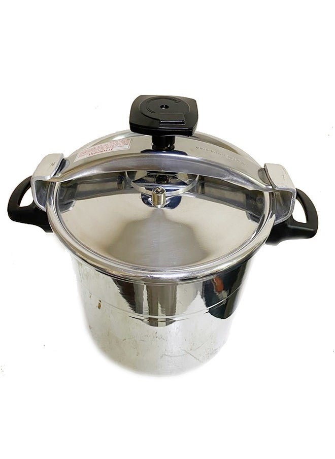 Majestic - 26cm Majestic Metal Finish Pressure Cooker Capacity 5 Liters With Durable Soft Handles And Lid Silver - Image 1