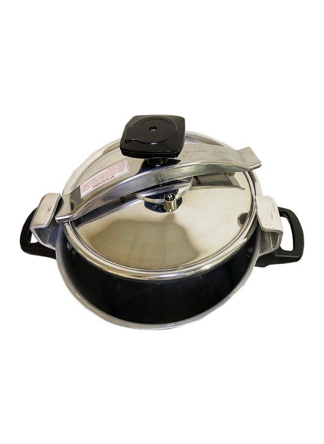 Majestic - 26cm Majestic Metal Finish Pressure Cooker Capacity 5 Liters With Durable Soft Handles And Lid Silver - Image 1