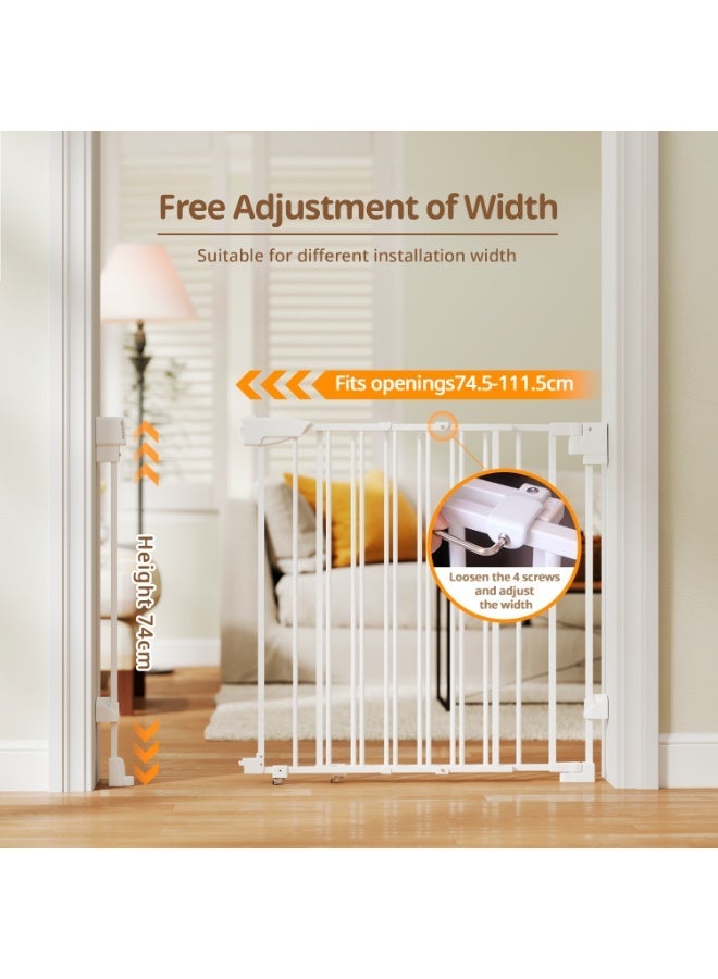 FUN MOMENT Automatic Closing Metal Baby Safety Gate, Maximum Height up to 111.5 cm - Image 5