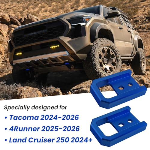 TECHPICCO Tow Hooks for Tacoma 202420264Runner 20252026Land Cruiser 250 20242026 Car Tow Hooks Compatible with Toyota Tacoma4RunnerLand Cruiser 250 Accessories Blue - Image 3