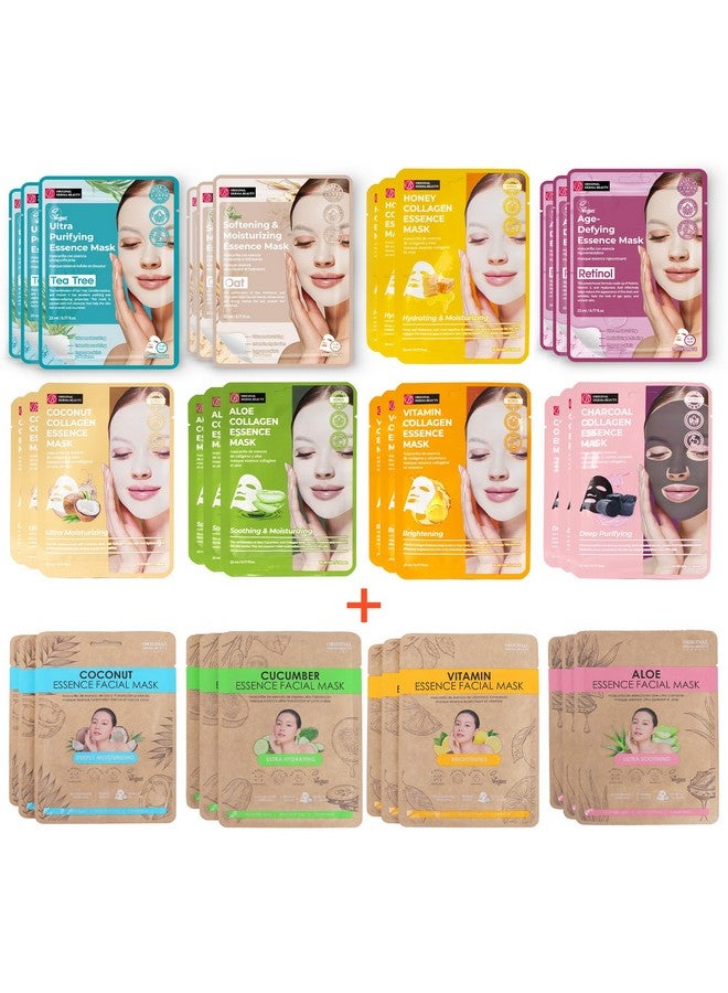 innerest Original Derma Beauty Collagen Face Mask Skin Care 36 Pk Collagen Essence Assortment Face Masks Skincare Sheet Masks Face Mask Skin Care Korean Face Mask - Image 1