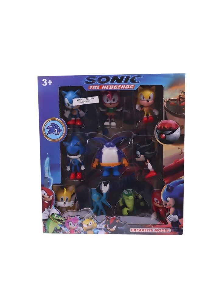 Premium Sonic the Hedgehog Pop Head Toys Figure Set – Blue Sonic, Red Knuckles, Yellow Tails & Shadow Characters Collection - Image 2