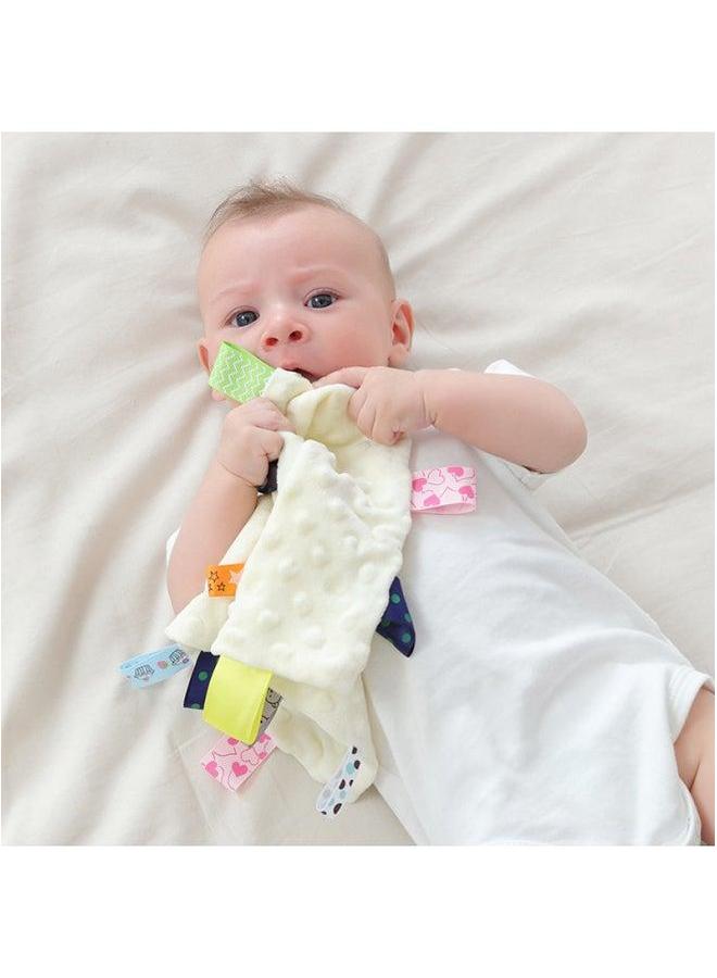 Baby Soothing Towel Bean Fluff Sleep Aid Toy Hand Puppet Mouthable Comforter Infant Sleepytime Squared Plushie Wipes-Color:Mint Green (Quartet Anthem) - Image 3