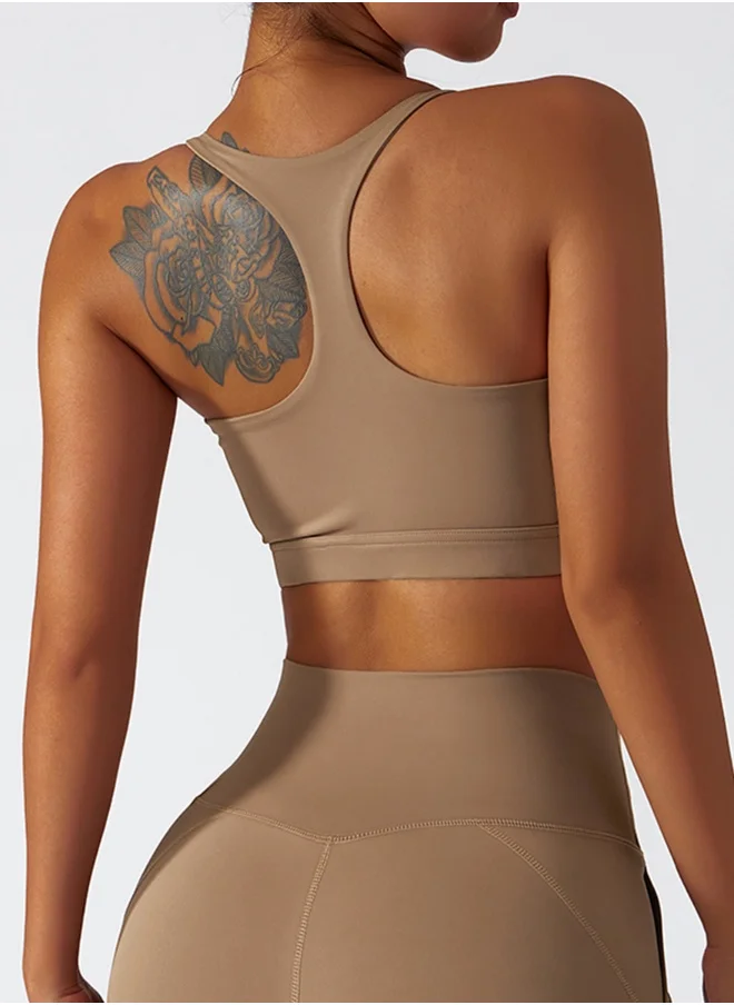 KAWN.YOGA KAWN YOGA Womens X Back Sports Bra - Padded Low Impact Workout Yoga Bra with Removable Built in Bra