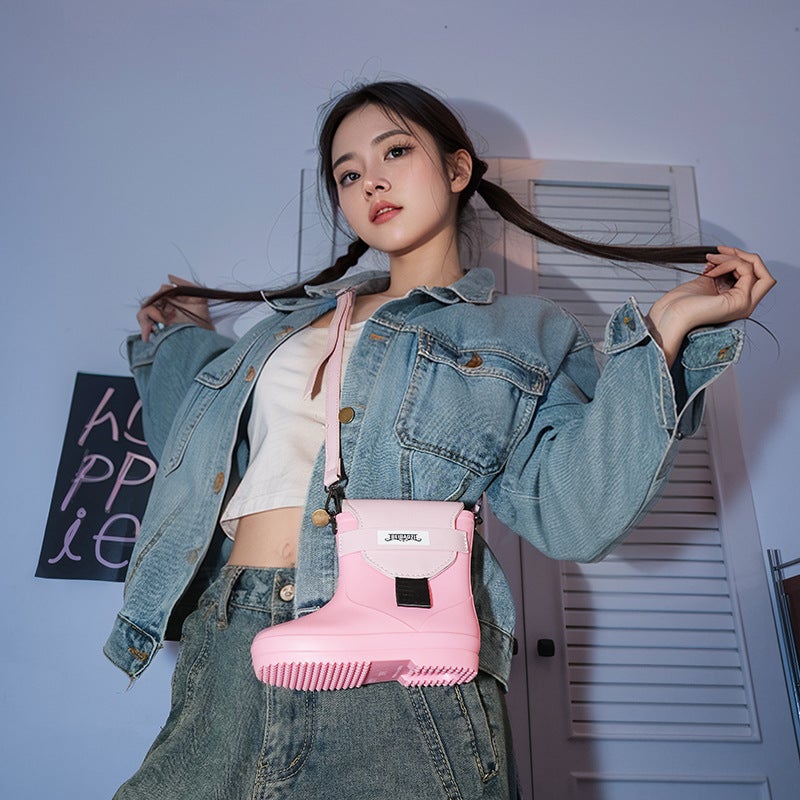Women's Creative Boot-Shaped Crossbody Bag with Phone Pocket - Image 3