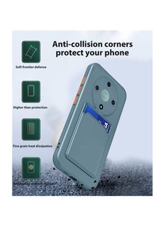Wtech Silicone TPU With Card Holder Case Cover For Honor X9a 5G 2023 Grey  - Image 2