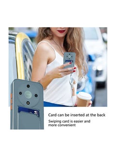 Wtech Silicone TPU With Card Holder Case Cover For Honor X9a 5G 2023 Grey  - Image 4