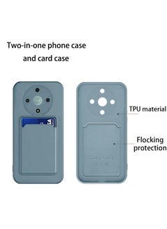 Wtech Silicone TPU With Card Holder Case Cover For Honor X9a 5G 2023 Grey  - Image 5