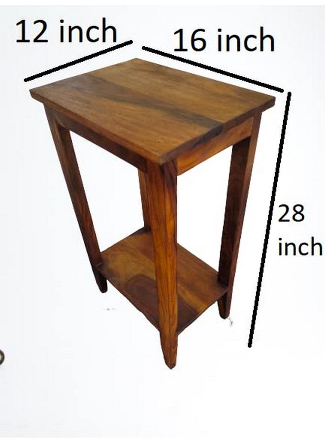 Umark Umark Solid sheesham Wood Long Table Bar Tall Stool Patio Outdoor Garden Chair Seat Home Stool Brown (Brown)  - Image 5
