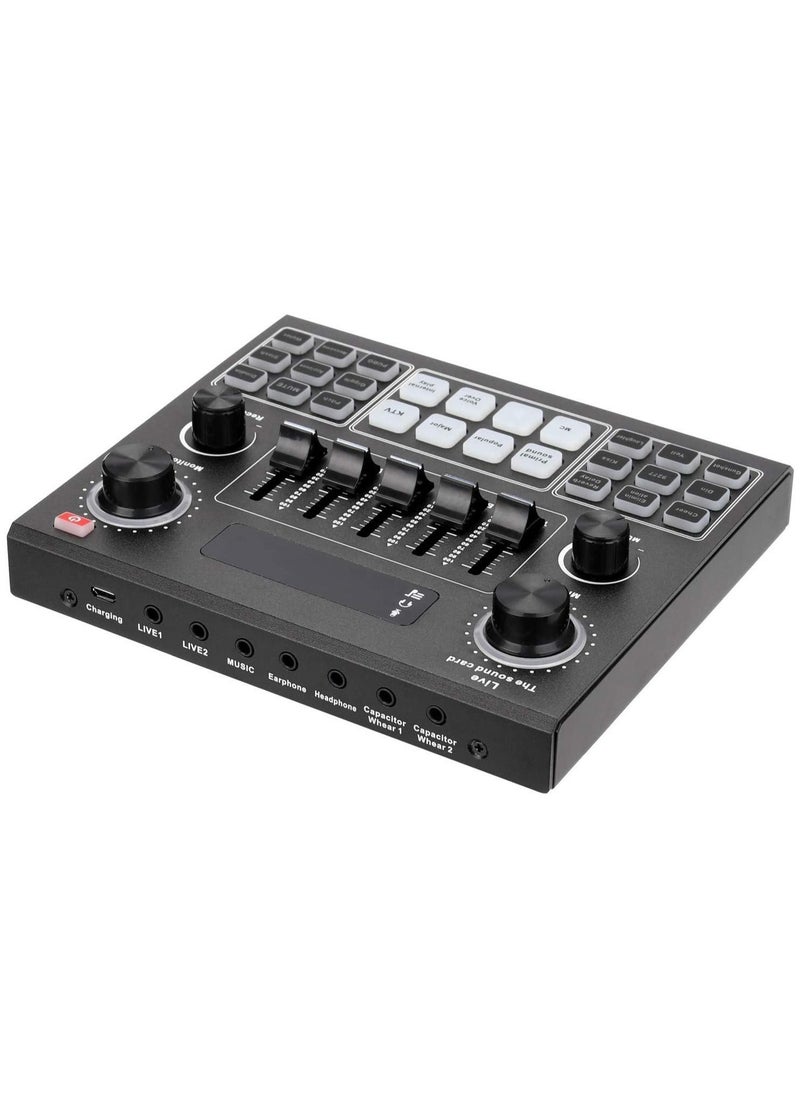 ELTRAZONE - Multifunctional Live V9 Sound Card and BM800 Suspension Microphone Kit Broadcasting Condenser Microphone Set Intelligent Webcast Live Sound Card for Computers and Mobile - Image 1