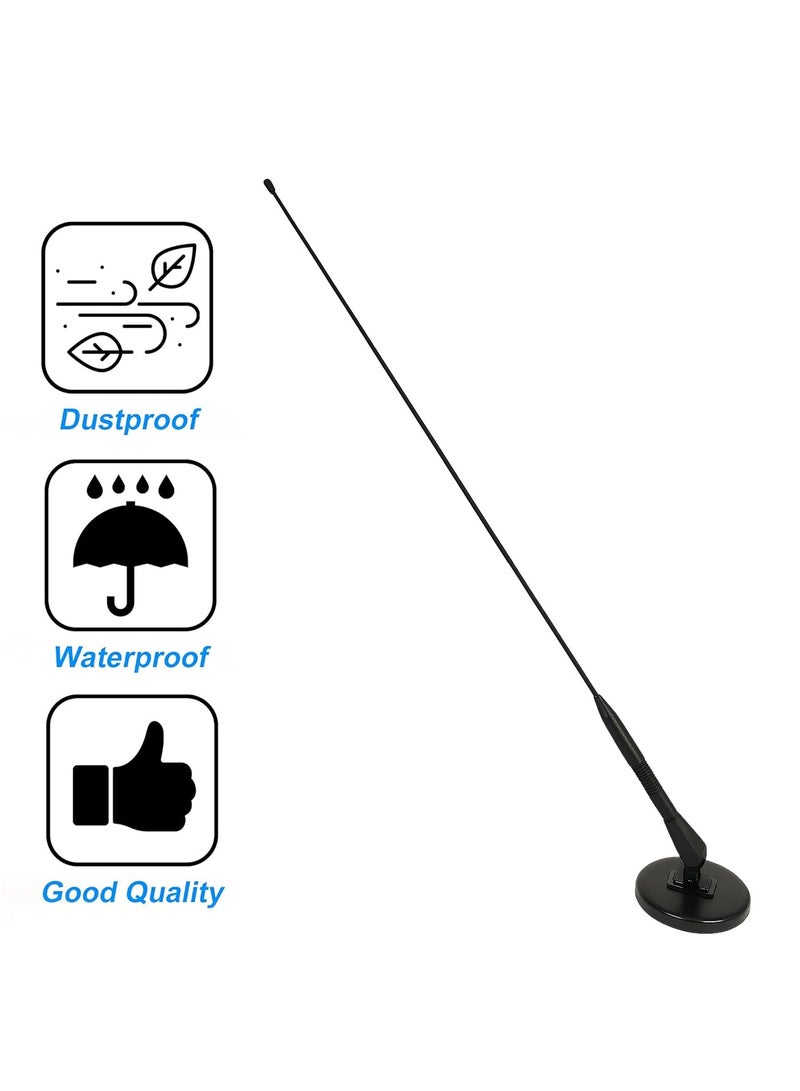 Universal Magnetic Car Antenna 60cm – Strong AM/FM Signal Reception with Inner Copper Coil, Waterproof & Dustproof, Easy Quick Install, Flexible Mast, Weather Resistant Auto Radio Aerial for Cars, Trucks, SUVs, Portable Replacement Antenna - Image 4