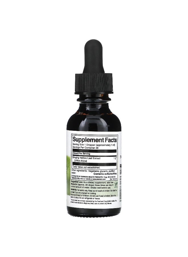 Swanson, Stinging Nettle Leaf Liquid Extract, Alcohol Free & Sugar Free, 1 g, 1 fl oz (29.6 ml) (Packaging may vary) - Image 2