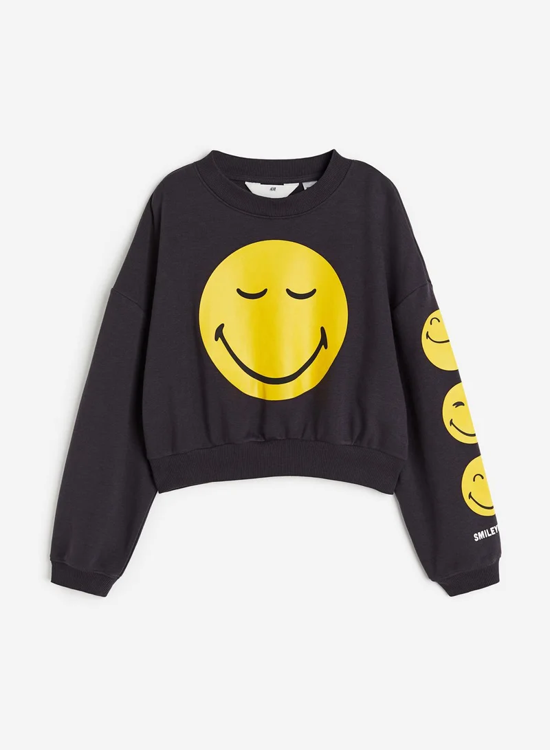 H&M Kids Smile Oversized Sweatshirt