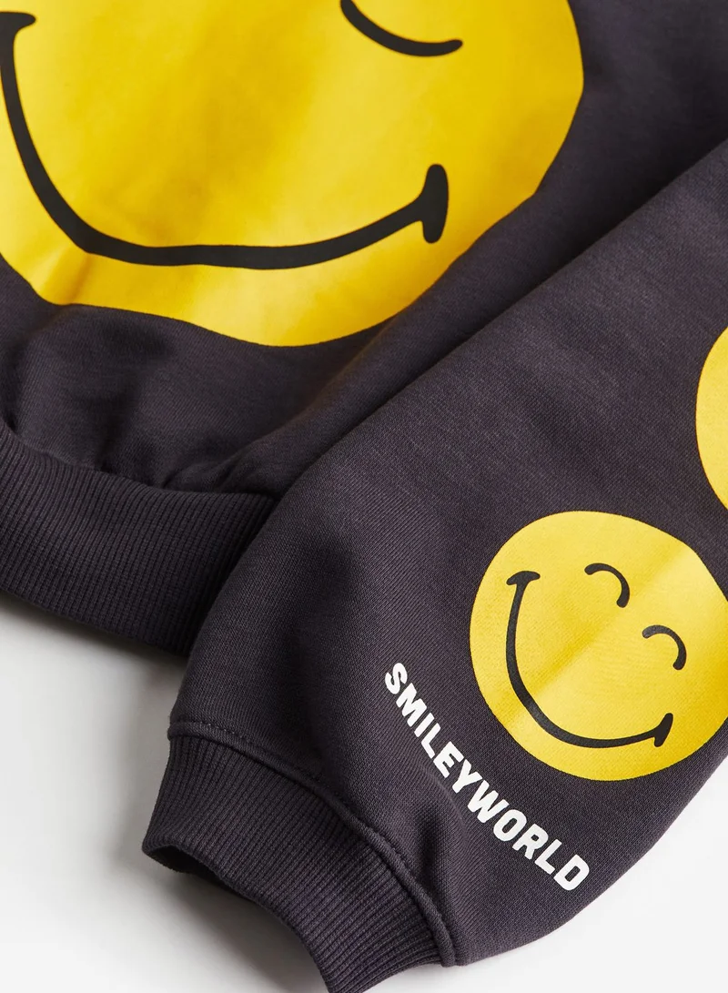H&M Kids Smile Oversized Sweatshirt