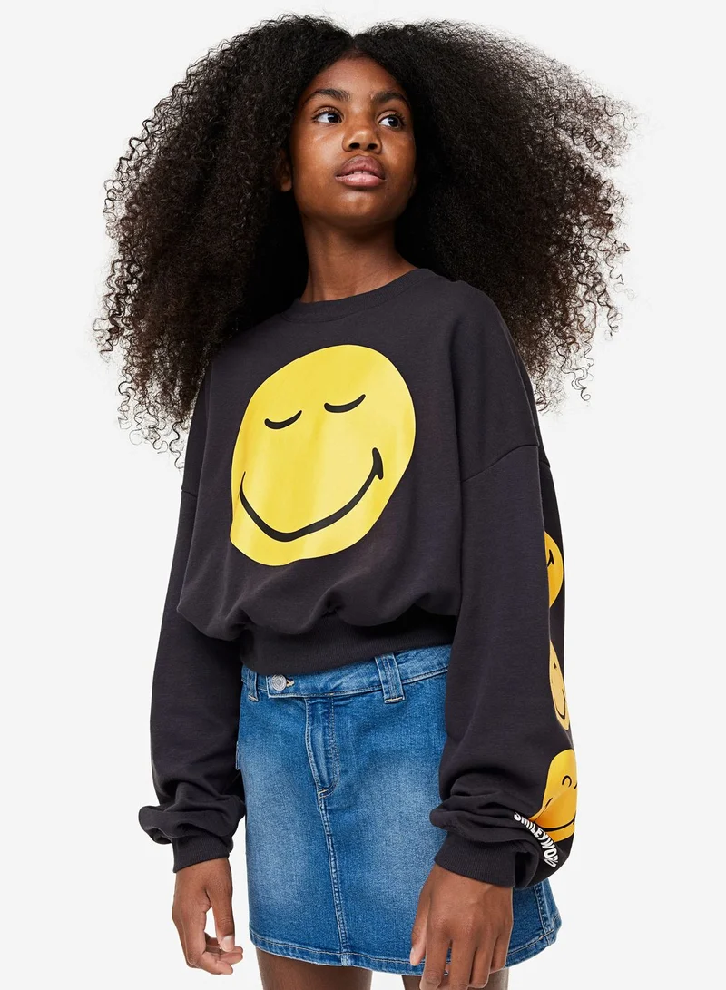 H&M Kids Smile Oversized Sweatshirt