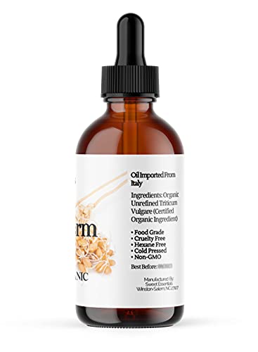 Sweet Essentials 100 Organic Unrefined Wheat Germ Oil Imported From Italy 4oz Glass Bottle 100 Pure Virgin ColdPressed Natural Moisturizer for Skin Hair and Face Stretch Mark Relief NON GMO - Image 5