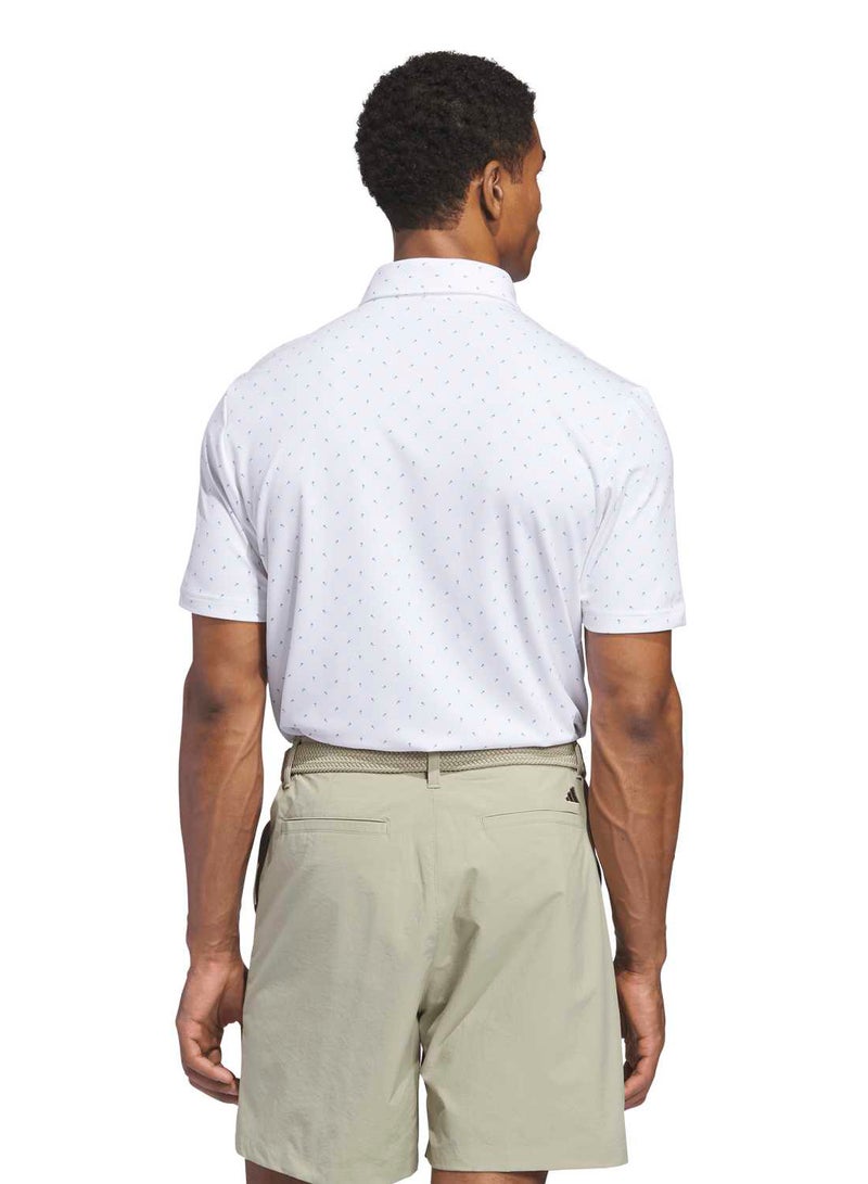 Adidas Ultimate365+ Mirco Print Polo Shirt - Image 2