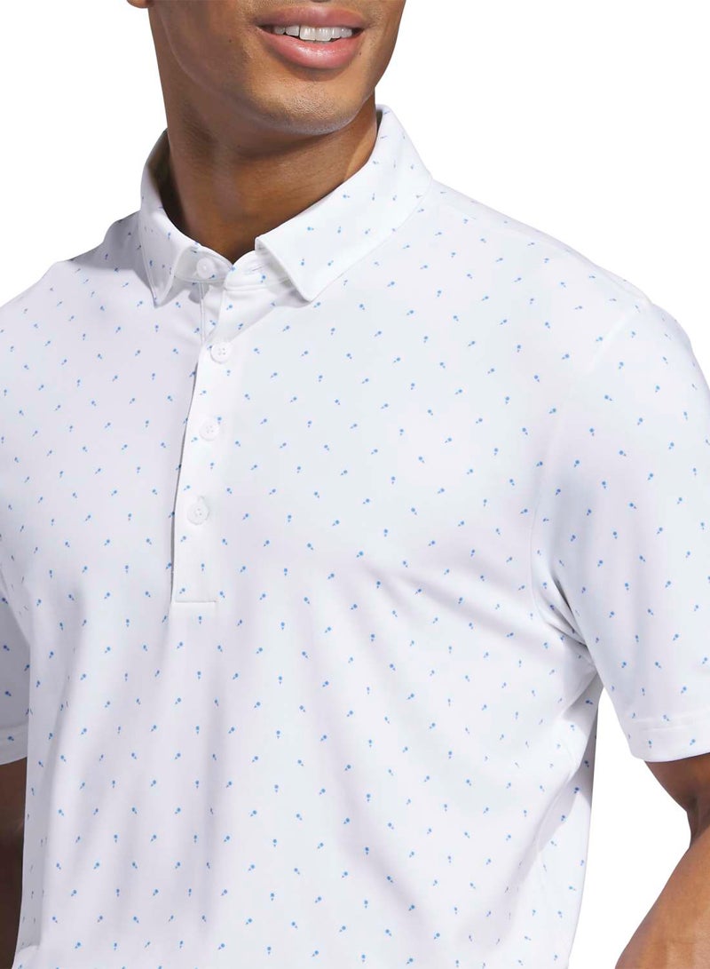 Adidas Ultimate365+ Mirco Print Polo Shirt - Image 5