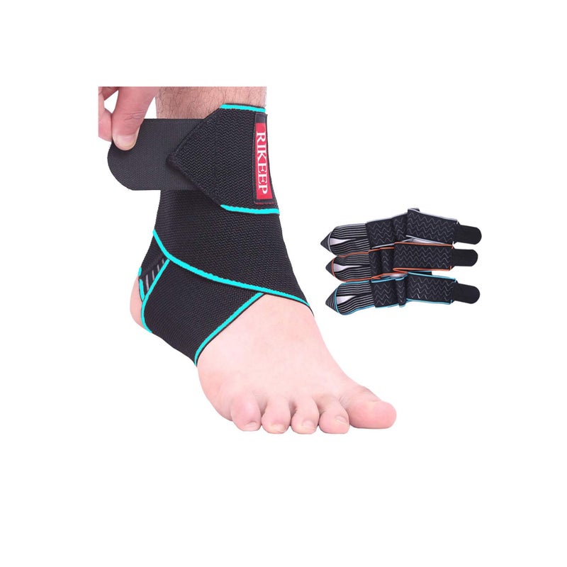 SOLARAE Ankle Support Brace, Breathable Ankle Wrap, Adjustable Compression Ankle Support Wrap Sleeve for Sprained Ankle, Stabilize Ligament, Sports, Against Chronic Ankle Strain Fatigue (1 Pair) - Image 1