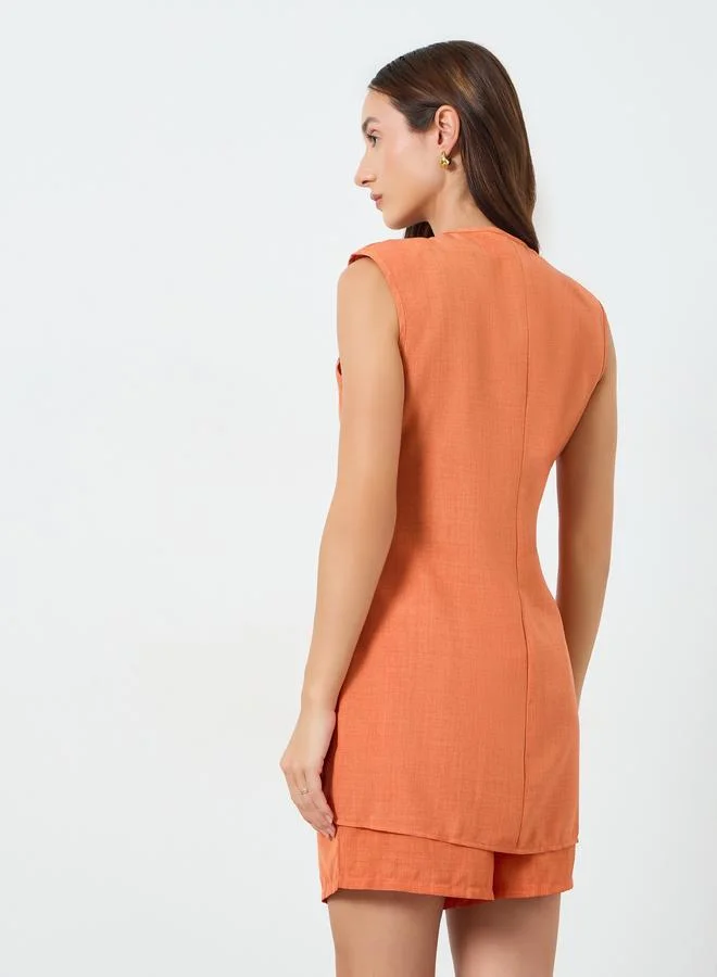 Take Two  Women Sleeveless Jacket and Shorts Co-Ords for Women | Best Price UAE
