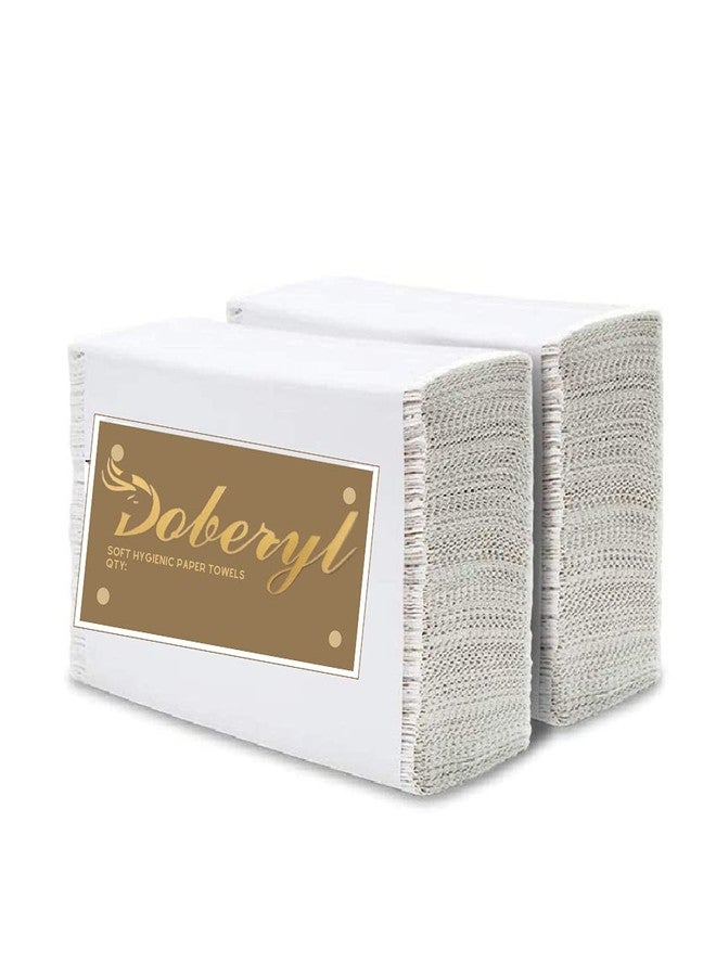 Doberyl M-Fold Tissue Paper Towels - Soft & Hygienic Multifold Paper Napkins (Pack of 2, 125 Sheets Each, Total 250 Pcs) - Image 1