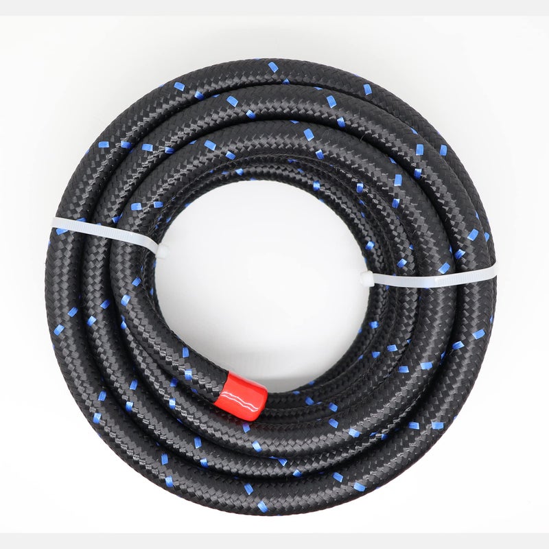 TT Racing 30 Feet 6AN AN6 38 Steel Nylon Braided Oil Gas Fuel Hose Line Black Swivel Fitting Kit NLAN6BK_KIT_XL - Image 3