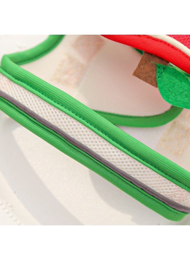 Fruit-Style Pet Harness with Leash, Green & Red, for Cats & Medium Dogs, Size M - Image 5